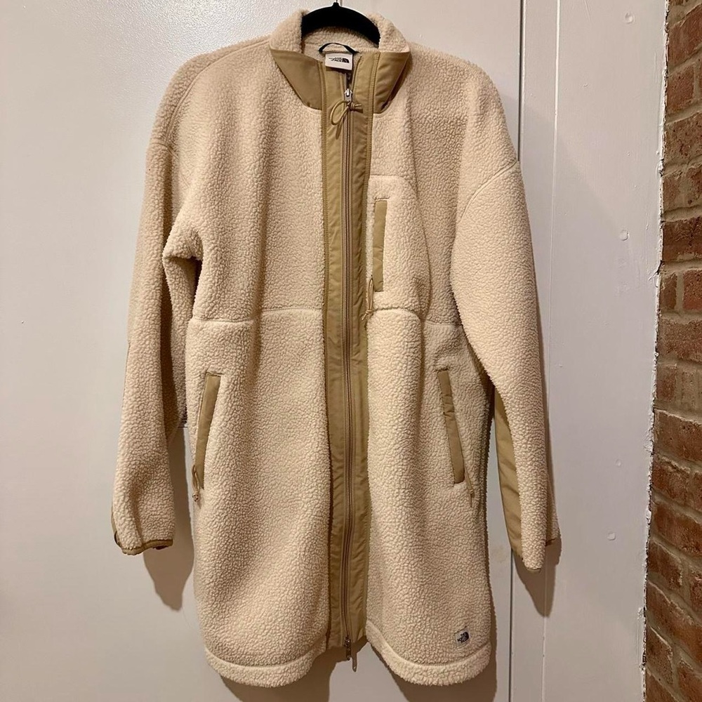 North face | women’s cragmont fleece coat in beige & cream 🧸